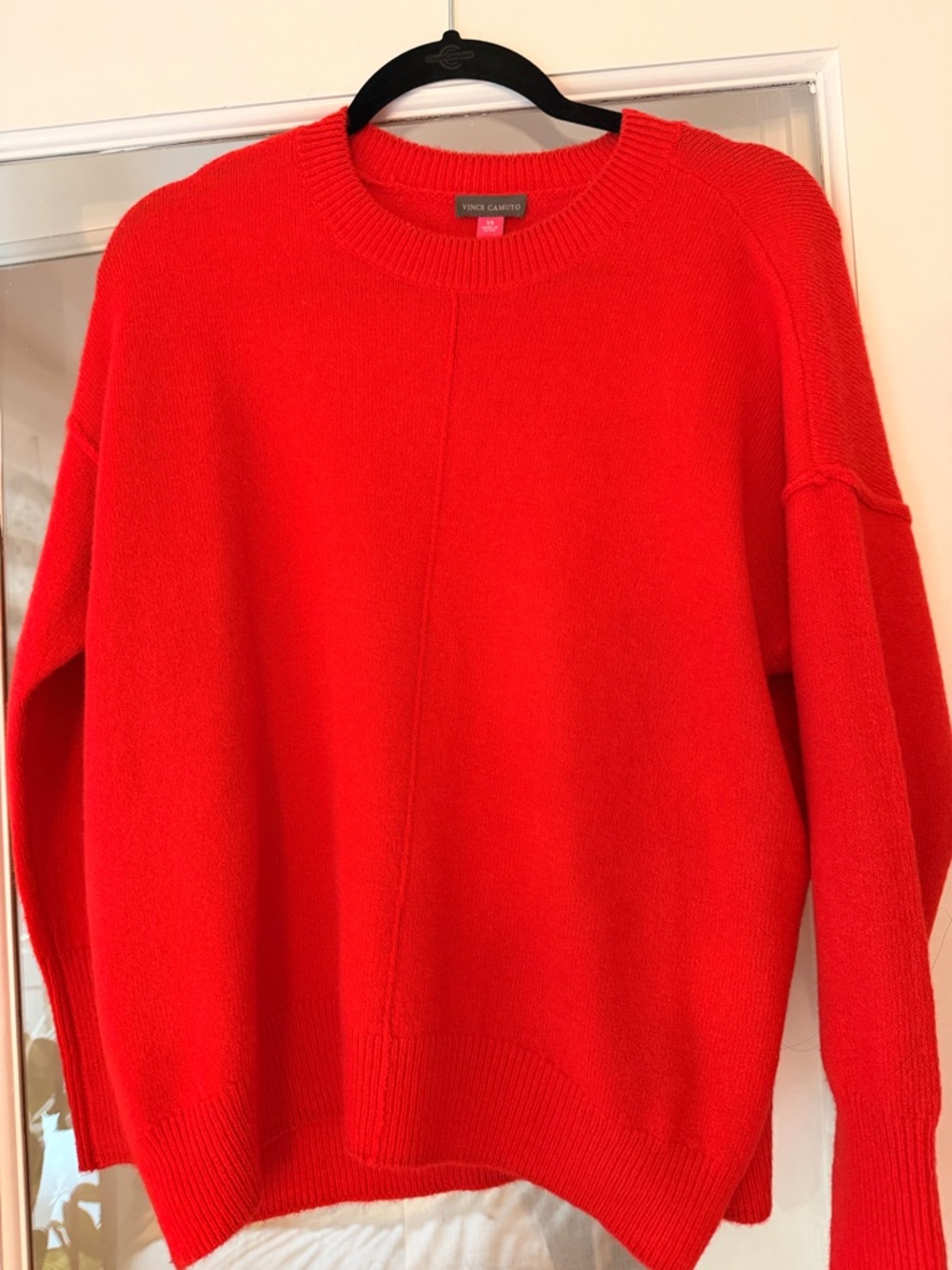 Vince Camuto Bright Red Crewneck Sweater